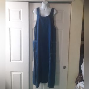 * J.L N.Y DENIM MAXI DRESS,  SIZE MEDIUM